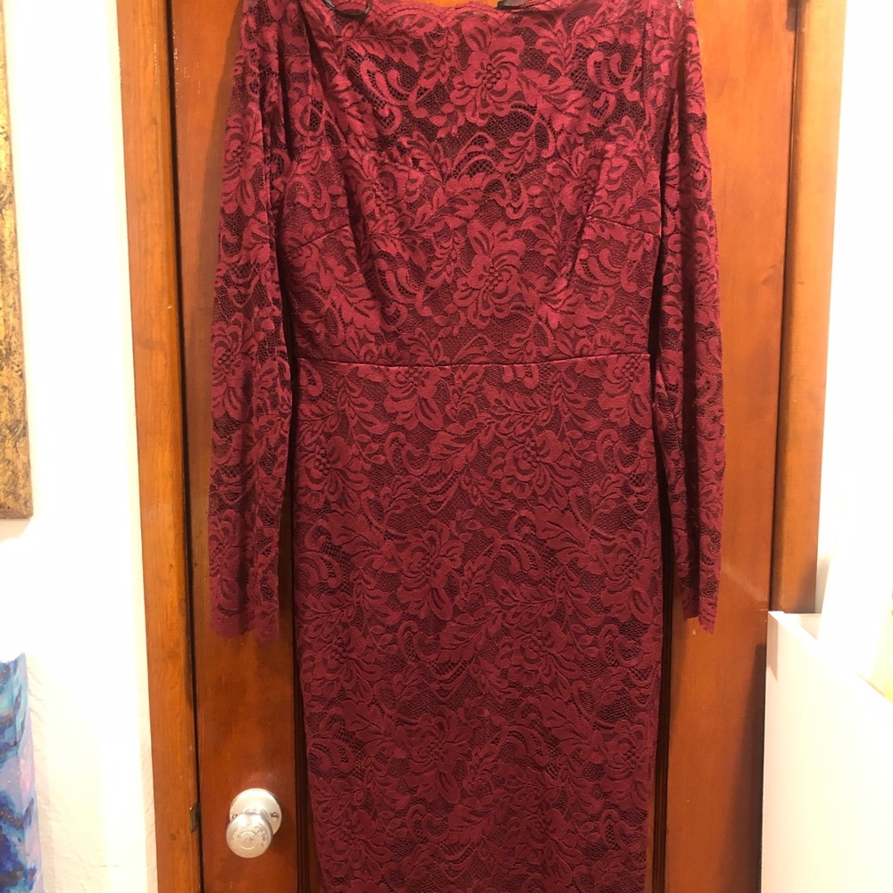 Long sleeve bodycon lace dress